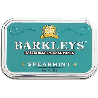 BARKLEYS Classic Mints Spearmint, 6 tins, 6-pack= 6 tins of 50g BARKLEYS Classic Mints Spearmint, 6 tins, 6-pack= 6 tins of 50g
