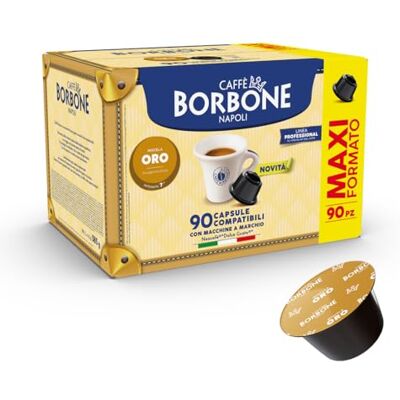 CAFFÈ BORBONE Miscela Oro 90 capsule Compatibili con le Macchine a marchio Nescafè® Dolce Gusto® CAFFÈ BORBONE Miscela Oro 90 capsule Compatibili con le Macchine a marchio Nescafè® Dolce Gusto®