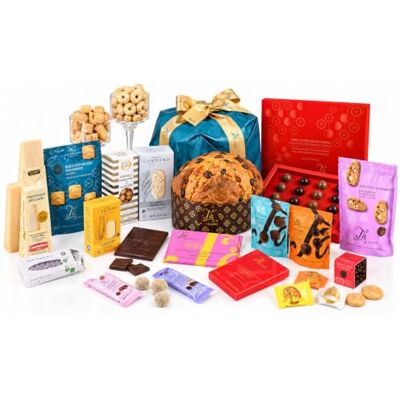 Passerini T'a Milano STOCCOLMA Cesto Natalizio Gourmet, Panettone Artigianale e Specialita Dolci e Salate, 19 Pezzi, 3,09 kg Passerini T'a Milano STOCCOLMA Cesto Natalizio Gourmet, Panettone Artigianale e Specialita Dolci e Salate, 19 Pezzi, 3,09 kg
