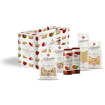 La Molisana , Gift Box con 4 Confezioni di Pasta da Solo Grano Italiano in Carta Riciclabile e 2 Sughi Pronti, Sugo Bolognese Vegetale e Sugo al Basilico, Ingredienti Freschi e di Qualità, Idee Regalo La Molisana , Gift Box con 4 Confezioni di Pasta da Solo Grano Italiano in Carta Riciclabile e 2 Sughi Pronti, Sugo Bolognese Vegetale e Sugo al Basilico, Ingredienti Freschi e di Qualità, Idee Regalo
