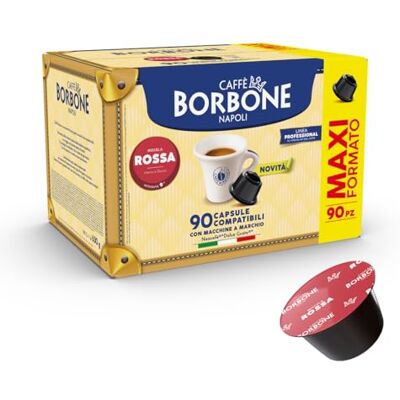 CAFFÈ BORBONE Miscela Rossa 90 capsule Compatibili con le Macchine a marchio Nescafè® Dolce Gusto® CAFFÈ BORBONE Miscela Rossa 90 capsule Compatibili con le Macchine a marchio Nescafè® Dolce Gusto®