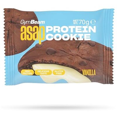 GymBeam Cookie Proteico ASAP – Biscotto Proteico Senza Glutine, Ricco di Proteine e Fibre, Snack Cremoso per Sportivi, Scuola o Lavoro (10x70g, Vaniglia) GymBeam Cookie Proteico ASAP – Biscotto Proteico Senza Glutine, Ricco di Proteine e Fibre, Snack Cremoso per Sportivi, Scuola o Lavoro (10x70g, Vaniglia)