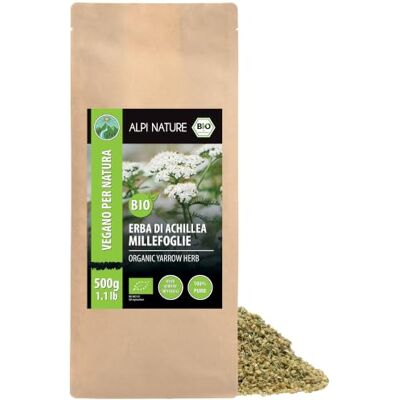 Alpi Nature Achillea Millefoglie Tisana BIO 500g, Erba di Achillea Millefoglie bio Secca e Tagliata Alpi Nature Achillea Millefoglie Tisana BIO 500g, Erba di Achillea Millefoglie bio Secca e Tagliata
