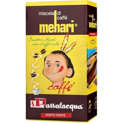 Passalacqua Mehari Caffè Premium Macinato – 12 Pacchetti 250g (3kg) Tostatura Autentica Napoletana 55% Arabica Espresso Forte e Intenso con Note di Cacao e Pane Tostato Made in Italy Passalacqua Mehari Caffè Premium Macinato – 12 Pacchetti 250g (3kg) Tostatura Autentica Napoletana 55% Arabica Espresso Forte e Intenso con Note di Cacao e Pane Tostato Made in Italy