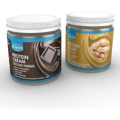 ULTIMATE ITALIA 2 protein cream gusti misti (1 cioccolato fondente + 1 arachidi) Senza Glutine Low Carb 2x250 g ULTIMATE ITALIA 2 protein cream gusti misti (1 cioccolato fondente + 1 arachidi) Senza Glutine Low Carb 2x250 g
