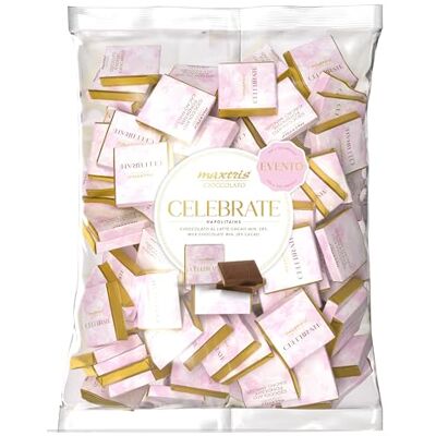 Confetti Maxtris Cioccolatini al Latte Maxtris CELEBRATE BIMBA, colore ROSA, busta 1 kg Confetti Maxtris Cioccolatini al Latte Maxtris CELEBRATE BIMBA, colore ROSA, busta 1 kg