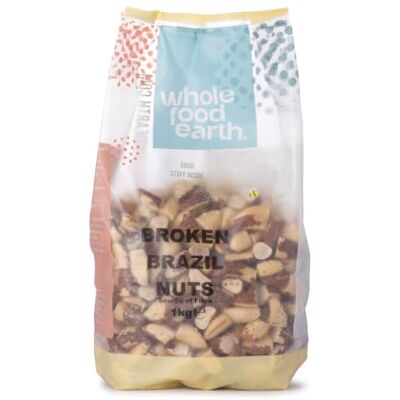 Wholefood Earth Noci del Brasile spezzate, 1 kg, senza OGM, naturali, fonte di fibre Wholefood Earth Noci del Brasile spezzate, 1 kg, senza OGM, naturali, fonte di fibre