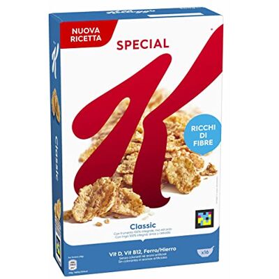 Kellogg's Special K Gusto Classico Croccanti Fiocchi Multicereali con Riso, Frumento Integrale e Orzo 10 Confezioni da 300g (10 x 300g) Kellogg's Special K Gusto Classico Croccanti Fiocchi Multicereali con Riso, Frumento Integrale e Orzo 10 Confezioni da 300g (10 x 300g)