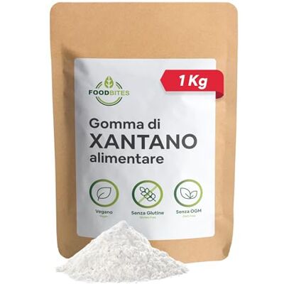Food Bites Gomma di Xantano in Polvere 1 Kg Addensante Alimentare Senza Glutine e Vegano Gomma Xantana Ideale per Dolci, Gelati e Cucina Molecolare eBook OMAGGIO con 20 Ricette Food Bites Gomma di Xantano in Polvere 1 Kg Addensante Alimentare Senza Glutine e Vegano Gomma Xantana Ideale per Dolci, Gelati e Cucina Molecolare eBook OMAGGIO con 20 Ricette