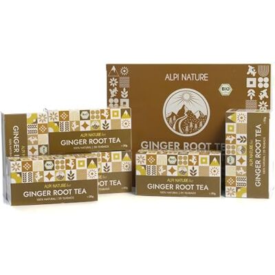 Alpi Nature Radice di Zenzero Tisana BIO, 120 Bustine 180g, Confezione da 6 x 20 Bustine da 1.5g Alpi Nature Radice di Zenzero Tisana BIO, 120 Bustine 180g, Confezione da 6 x 20 Bustine da 1.5g