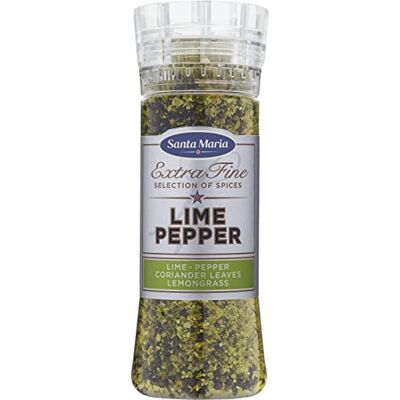 Santa Maria Pepe di lime 310 g Polvere di spezie Ideale per strofinare, marinare, salsa o cucinare con pesce, carne bianca, insalate o verdure Senza glutine Santa Maria Pepe di lime 310 g Polvere di spezie Ideale per strofinare, marinare, salsa o cucinare con pesce, carne bianca, insalate o verdure Senza glutine