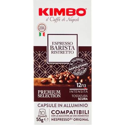 Kimbo Capsule Compatibili Nespresso* Original in Alluminio 400 Capsule Espresso Barista Ristretto 40 Confezioni da 10 Capsule Kimbo Capsule Compatibili Nespresso* Original in Alluminio 400 Capsule Espresso Barista Ristretto 40 Confezioni da 10 Capsule