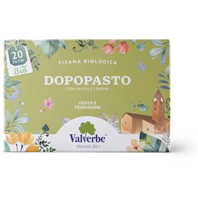 VALVERBE Tisane Infuso Dopo Pasto Biologico 20 Filtri Pacco da 6 120 g VALVERBE Tisane Infuso Dopo Pasto Biologico 20 Filtri Pacco da 6 120 g