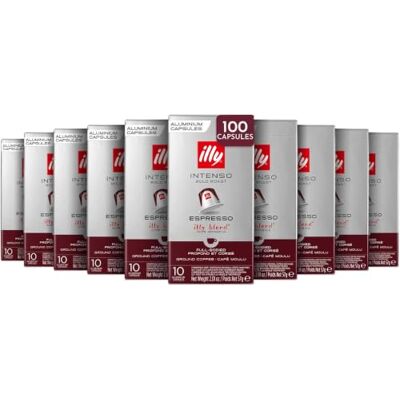 illy Caffè Tostatura INTENSO in capsule compatibili Nespresso 10 confezioni da 10 capsule (100 capsule) illy Caffè Tostatura INTENSO in capsule compatibili Nespresso 10 confezioni da 10 capsule (100 capsule)