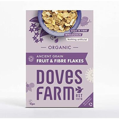 Doves Farm Organic Fibre Flakes Breakfast Cereal 300 g (Pack of 5) Doves Farm Organic Fibre Flakes Breakfast Cereal 300 g (Pack of 5)