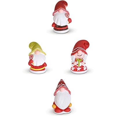 Modecor Soggetti Natalizi Gnomi in Zucchero e Gelatina per decorare Dolci, Panettoni , Pandori Modecor Soggetti Natalizi Gnomi in Zucchero e Gelatina per decorare Dolci, Panettoni , Pandori