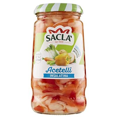 Sacla Saclà, Acetelli, Insalatina, Ideale per Aperitivo, Antipasti e Contorni, Vaso Vetro, 290g (150g sgocciolato), Confezione da 12 pezzi Sacla Saclà, Acetelli, Insalatina, Ideale per Aperitivo, Antipasti e Contorni, Vaso Vetro, 290g (150g sgocciolato), Confezione da 12 pezzi