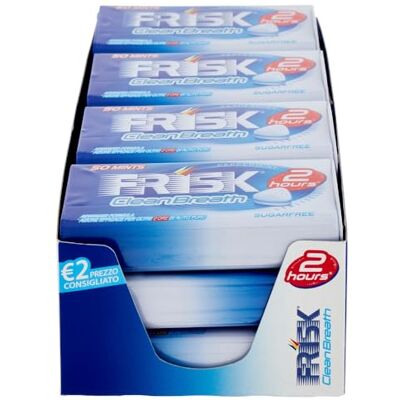 Frisk Clean Breath, Caramelle Dure Gusto Peppermint, Microcompresse con Zinco, con Edulcoranti, Senza Zucchero, Senza Glutine, 50 Unità, Confezione da 12 Frisk Clean Breath, Caramelle Dure Gusto Peppermint, Microcompresse con Zinco, con Edulcoranti, Senza Zucchero, Senza Glutine, 50 Unità, Confezione da 12