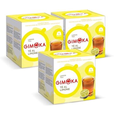 Gimoka Tè al limone 48 Capsule Compatibili con Macchinetta Caffè Nescafé®* Dolce Gusto®* 3 Confezioni da 16 Capsule Made in Italy Gimoka Tè al limone 48 Capsule Compatibili con Macchinetta Caffè Nescafé®* Dolce Gusto®* 3 Confezioni da 16 Capsule Made in Italy