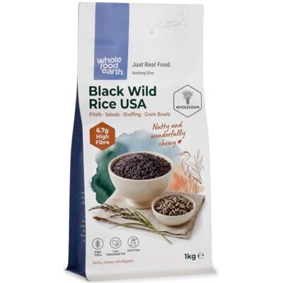 Wholefood Earth Black Wild Rice USA 1kg Wholefood Earth Black Wild Rice USA 1kg