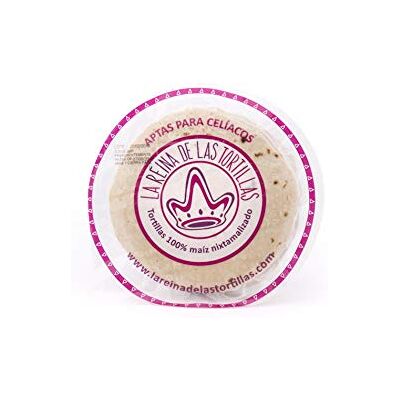 La Reina de las Tortillas , Tortillas Messicane di Mais Bianco, 100% Nixtamalizzate, Senza Glutine, Diametro 12cm, 23 Pezzi, 500g La Reina de las Tortillas , Tortillas Messicane di Mais Bianco, 100% Nixtamalizzate, Senza Glutine, Diametro 12cm, 23 Pezzi, 500g