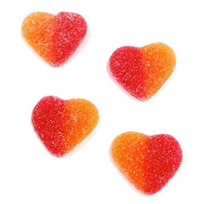 Fini Caramelle Gommose Cuori Pesca Frizzanti Kg 1- Senza Glutine Fini Caramelle Gommose Cuori Pesca Frizzanti Kg 1- Senza Glutine