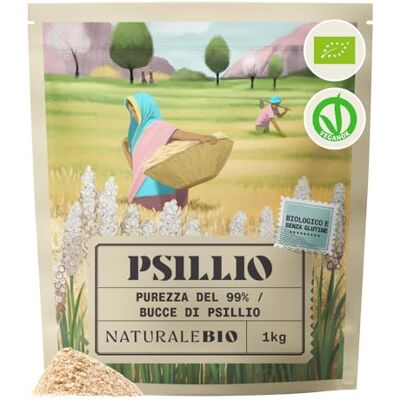 NaturaleBio Bucce di Psillio Bio 99% di Purezza Testata e Senza Glutine 1 kg. Bucce di psillio pure, non in polvere, per acqua, succhi, yogurt, smoothie e panificazione senza glutine. NaturaleBio Bucce di Psillio Bio 99% di Purezza Testata e Senza Glutine 1 kg. Bucce di psillio pure, non in polvere, per acqua, succhi, yogurt, smoothie e panificazione senza glutine.