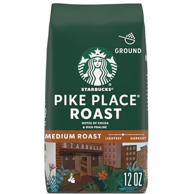 Starbucks Medium Pike Place Roast Coffee, Ground, 12 oz Starbucks Medium Pike Place Roast Coffee, Ground, 12 oz