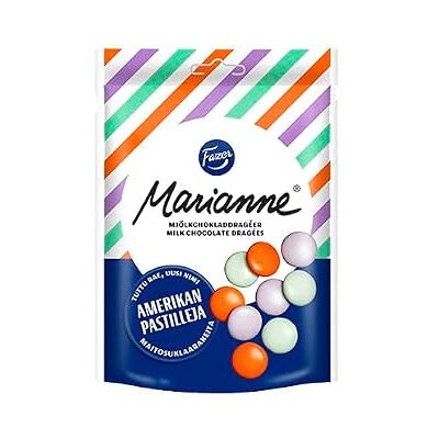 Fazer Marianne Maitosuklaa Suklaarae 150 g Perle di Cioccolato al Latte Finlandesi con Guscio di Zucchero Croccante (Busta Richiudibile) Fazer Marianne Maitosuklaa Suklaarae 150 g Perle di Cioccolato al Latte Finlandesi con Guscio di Zucchero Croccante (Busta Richiudibile)