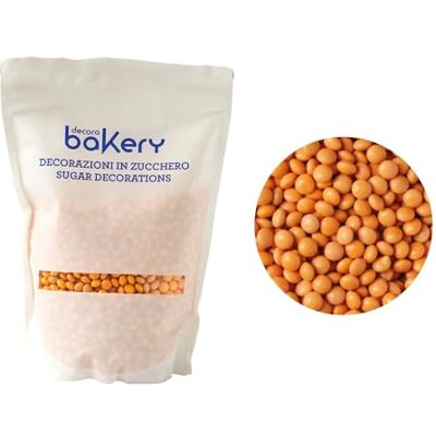 Decora Mini Chocolate Lentils - Arancio Pesca - 1kg - Lenti di Cioccolato Decora Mini Chocolate Lentils - Arancio Pesca - 1kg - Lenti di Cioccolato