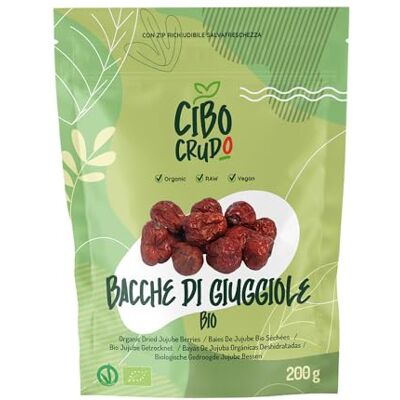CIBO CRUDO crudo biologico vegan Bacche di Giuggiole Biologiche e Crude 200g. Dalla Pianta di Giuggiolo Essiccate Senza Zucchero Aggiunto. Contengono Vitamine Minerali e Fibre. Da Aggiungere a Yogurt/Frullati o Dolci e Marmellate. CIBO CRUDO crudo biologico vegan Bacche di Giuggiole Biologiche e Crude 200g. Dalla Pianta di Giuggiolo Essiccate Senza Zucchero Aggiunto. Contengono Vitamine Minerali e Fibre. Da Aggiungere a Yogurt/Frullati o Dolci e Marmellate.