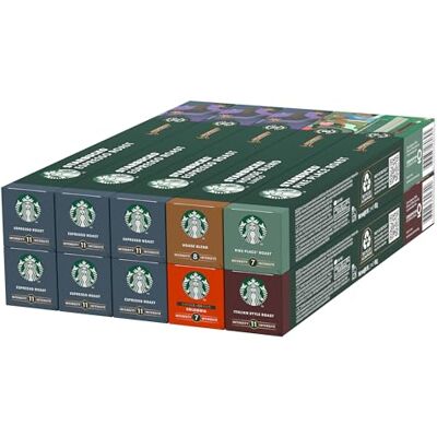 Starbucks Espresso Roast Variety Pack by Nespresso Caffè, 10 confezioni da 10 capsule (100 capsule compatibili Nespresso) Esclusiva Amazon Starbucks Espresso Roast Variety Pack by Nespresso Caffè, 10 confezioni da 10 capsule (100 capsule compatibili Nespresso) Esclusiva Amazon