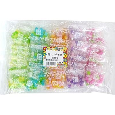 MARUTA Konpeito Japanese Sugar Candy a set of 50 bags by Kasugai MARUTA Konpeito Japanese Sugar Candy a set of 50 bags by Kasugai