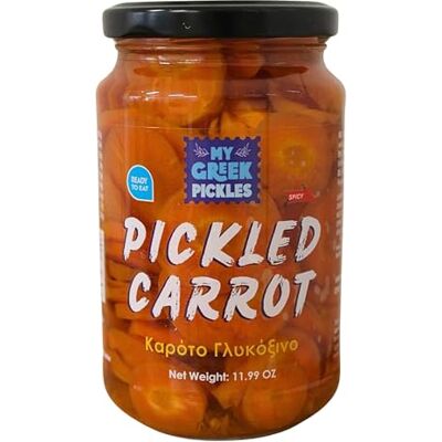 SpiceMasters.co.uk My Greek Pickles Carote Piccanti Sottaceti, Confezione da 2 x 340g (Τotale: 680 g) SpiceMasters.co.uk My Greek Pickles Carote Piccanti Sottaceti, Confezione da 2 x 340g (Τotale: 680 g)
