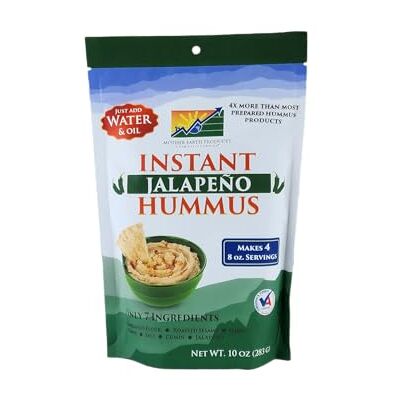 Mother Earth Products Miscela istantanea Jalapeño Hummus, sacchetto da 10 once Mother Earth Products Miscela istantanea Jalapeño Hummus, sacchetto da 10 once