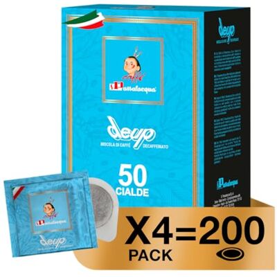 Passalacqua Caffè Deup Decaffeinato – 200 Cialde ESE 44mm (4 confezioni da 50) Tostatura Autentica Napoletana Miscela 80% Arabica Intenso e Cremoso con Note di Cioccolato e Miele Made in Italy Passalacqua Caffè Deup Decaffeinato – 200 Cialde ESE 44mm (4 confezioni da 50) Tostatura Autentica Napoletana Miscela 80% Arabica Intenso e Cremoso con Note di Cioccolato e Miele Made in Italy