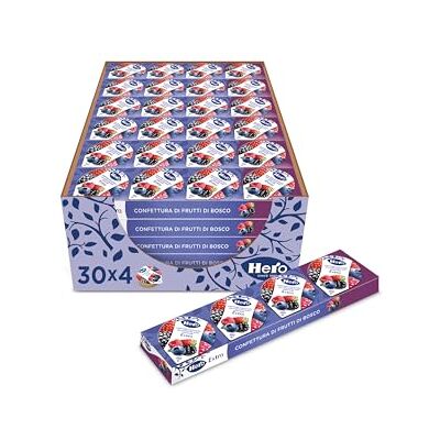 Hero Poker Marmellata ai Frutti di Bosco, Marmellata e Confettura Extra, Frutta di Alta Qualità, senza Conservanti e senza Coloranti, 30 Confezioni da 100 Grammi (4 Monodosi X 25 Grammi) Hero Poker Marmellata ai Frutti di Bosco, Marmellata e Confettura Extra, Frutta di Alta Qualità, senza Conservanti e senza Coloranti, 30 Confezioni da 100 Grammi (4 Monodosi X 25 Grammi)