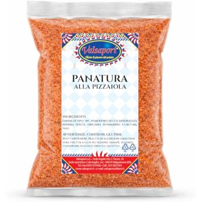 HOME LINE Panatura alla Pizzaiola, per carne e verdure, 500 g Farina tipo 00 con paprica dolce, origano, rosmarino, curcuma e pomodoro secco, dal profilo aromatico mediterraneo. HOME LINE Panatura alla Pizzaiola, per carne e verdure, 500 g Farina tipo 00 con paprica dolce, origano, rosmarino, curcuma e pomodoro secco, dal profilo aromatico mediterraneo.