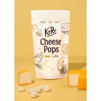 KoRo Cheese Pops al formaggio Gouda 50 g Ricchi di proteine (42 g/100 g) Consistenza leggera e croccante Snack al formaggio essiccato sottovuoto KoRo Cheese Pops al formaggio Gouda 50 g Ricchi di proteine (42 g/100 g) Consistenza leggera e croccante Snack al formaggio essiccato sottovuoto