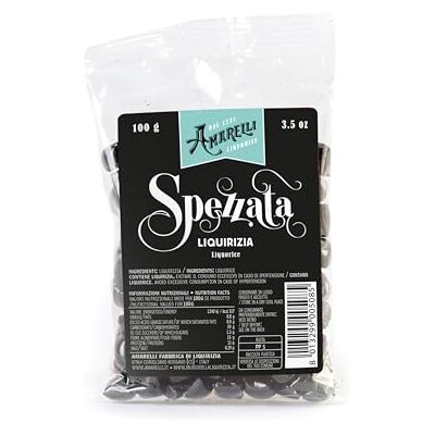 AMARELLI Spezzata di Liquirizia 100g – Liquirizia Pura Artigianale, Gusto Intenso e Naturale, Confezione Tascabile AMARELLI Spezzata di Liquirizia 100g – Liquirizia Pura Artigianale, Gusto Intenso e Naturale, Confezione Tascabile