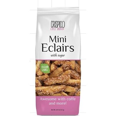 Candy Crispico Mini Eclairs, confezione da 125 g, pasticcini ricoperti di zucchero Candy Crispico Mini Eclairs, confezione da 125 g, pasticcini ricoperti di zucchero