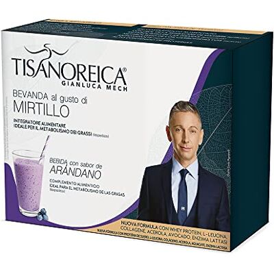 Gianluca Mech Tisanoreica Bevanda Proteica Mirtillo, 4 x 28g Gianluca Mech Tisanoreica Bevanda Proteica Mirtillo, 4 x 28g