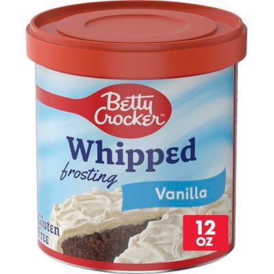 Betty Crocker Glassa alla vaniglia montata senza glutine, 12 once Senza glutine, consistenza leggera montata, personalizzabili con colorante alimentare o spruzzi, senza bisogno di cottura Betty Crocker Glassa alla vaniglia montata senza glutine, 12 once Senza glutine, consistenza leggera montata, personalizzabili con colorante alimentare o spruzzi, senza bisogno di cottura