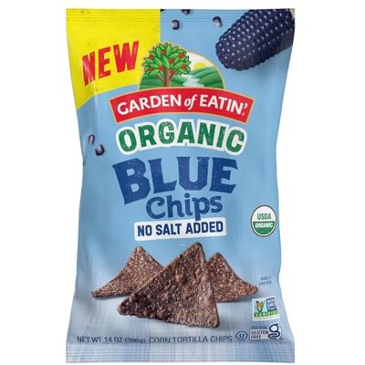 Garden of Eatin' Cialde di tortilla di mais biologico, senza sale, blu, 400 ml Garden of Eatin' Cialde di tortilla di mais biologico, senza sale, blu, 400 ml