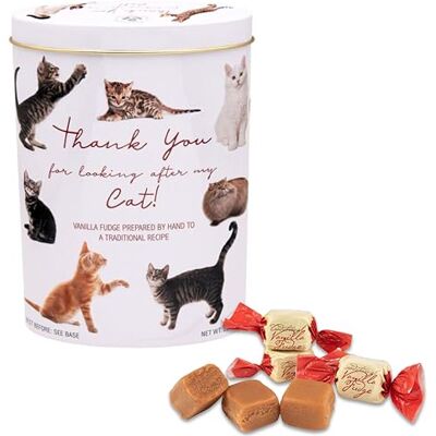 Gardiners of Scotland Ltd Thank You Cats Embossed Tin Vanilla Fudge 250 g Gardiners of Scotland Ltd Thank You Cats Embossed Tin Vanilla Fudge 250 g