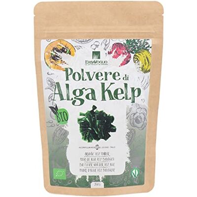 Erbavoglio Polvere di Alga Kelp Bio 250 g Alimento biologico Ricca di minerali e iodio, ideale per supportare il corretto funzionamento dei processi metabolici. Erbavoglio Polvere di Alga Kelp Bio 250 g Alimento biologico Ricca di minerali e iodio, ideale per supportare il corretto funzionamento dei processi metabolici.