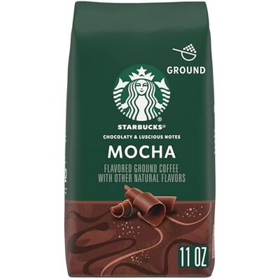 Starbucks GROUND MOCHA FLAVORED COFFEE 11 oz. (1 Pack) Starbucks GROUND MOCHA FLAVORED COFFEE 11 oz. (1 Pack)
