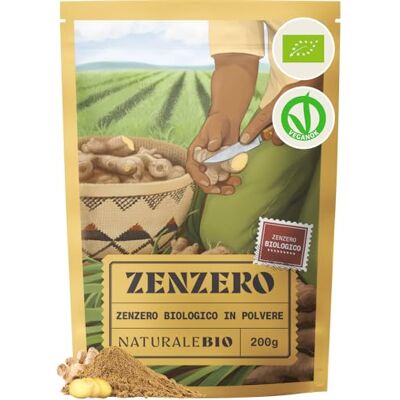 NaturaleBio Zenzero Bio in Polvere da Radice Macinata 200 g. Radice di zenzero pura macinata per tè, smoothie, cucina, dolci e ricette calde. NaturaleBio Zenzero Bio in Polvere da Radice Macinata 200 g. Radice di zenzero pura macinata per tè, smoothie, cucina, dolci e ricette calde.