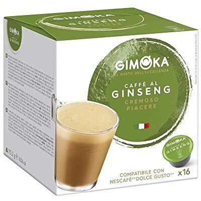 Gimoka 16 Capsule Caffè al Ginseng Compatibili con Nescafè Dolce Gusto Gimoka 16 Capsule Caffè al Ginseng Compatibili con Nescafè Dolce Gusto