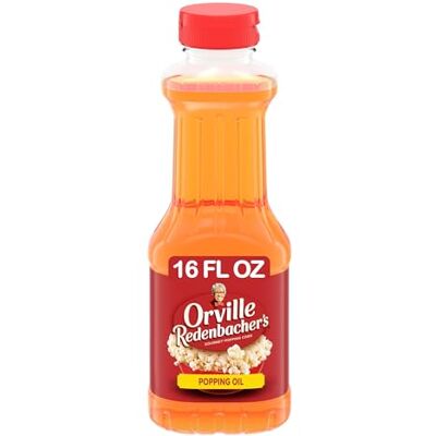 Orville Redenbacher's Olio di popcorn al sapore burroso Popping & Topping da 16 once. Orville Redenbacher's Olio di popcorn al sapore burroso Popping & Topping da 16 once.